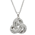 Sterling Silver Trinity Necklace With SW Crystals