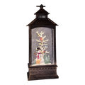 Lighted Spinning Waterglobe Lantern - Frosty and Friends
