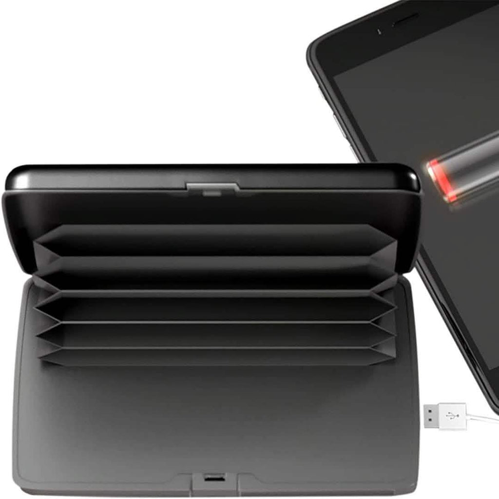 eCharge Wallet Deluxe Portable Power Bank and Credit Card Case