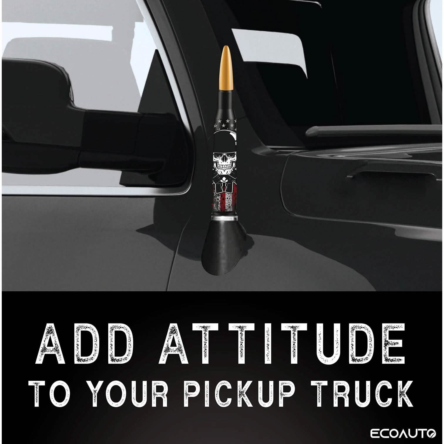EcoAuto Badass Bullet Antenna Replacement Fits All Chevy & GMC Truck