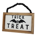 Wooden Hanging 8 Inch Sign - Trick or Treat