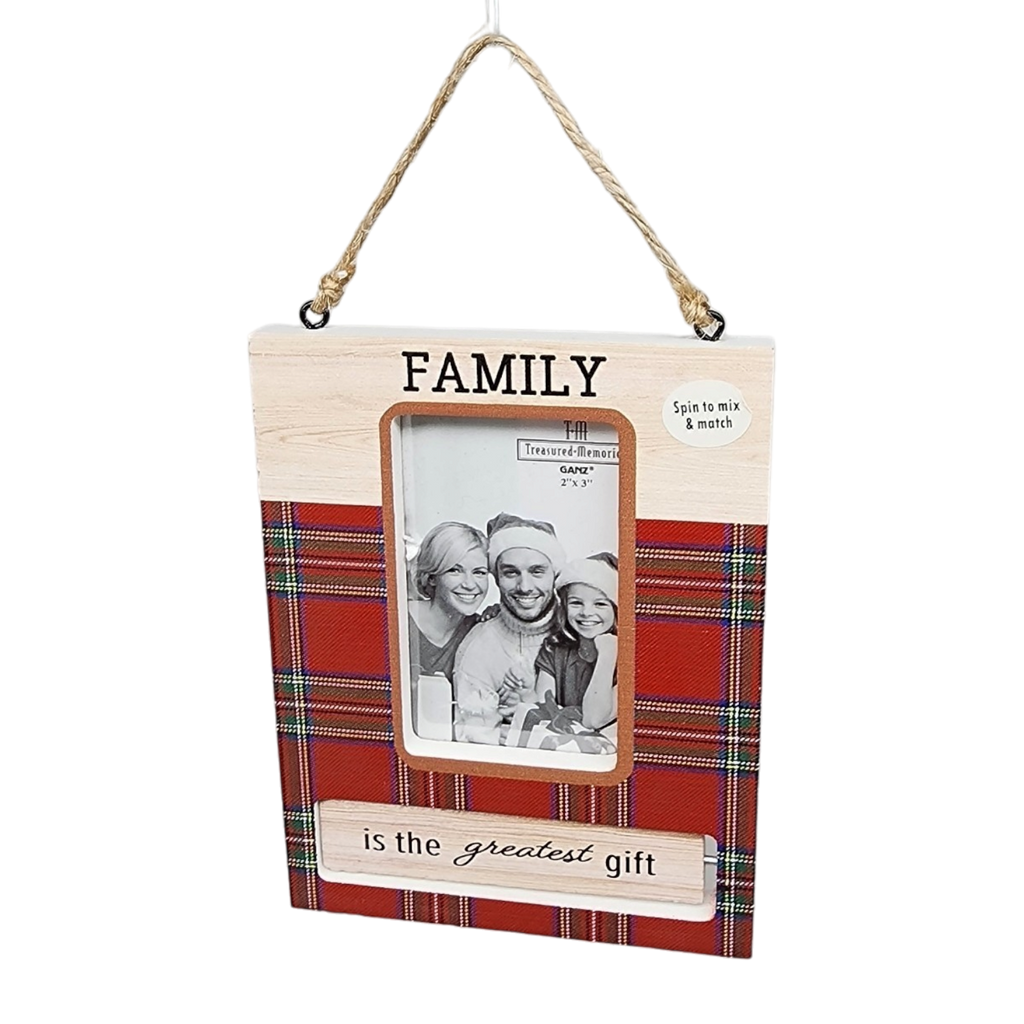 Spinning Frame Ornament - Family