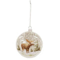 Glass Disk 100mm Ornament - Moose