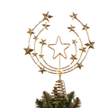 Gold Star Tree Topper with Warm White Lights