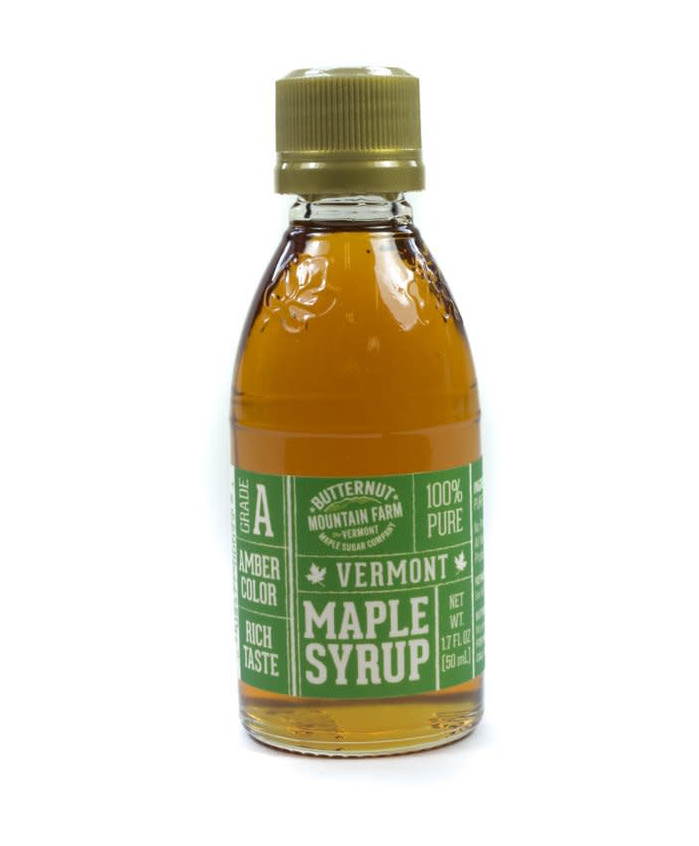 Amber Color Rich Taste Maple Syrup 1.7 oz Glass Bottle