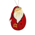 Cheerful Santa with Star Accent Ornament