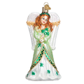 Irish Angel Glass Blown Ornament