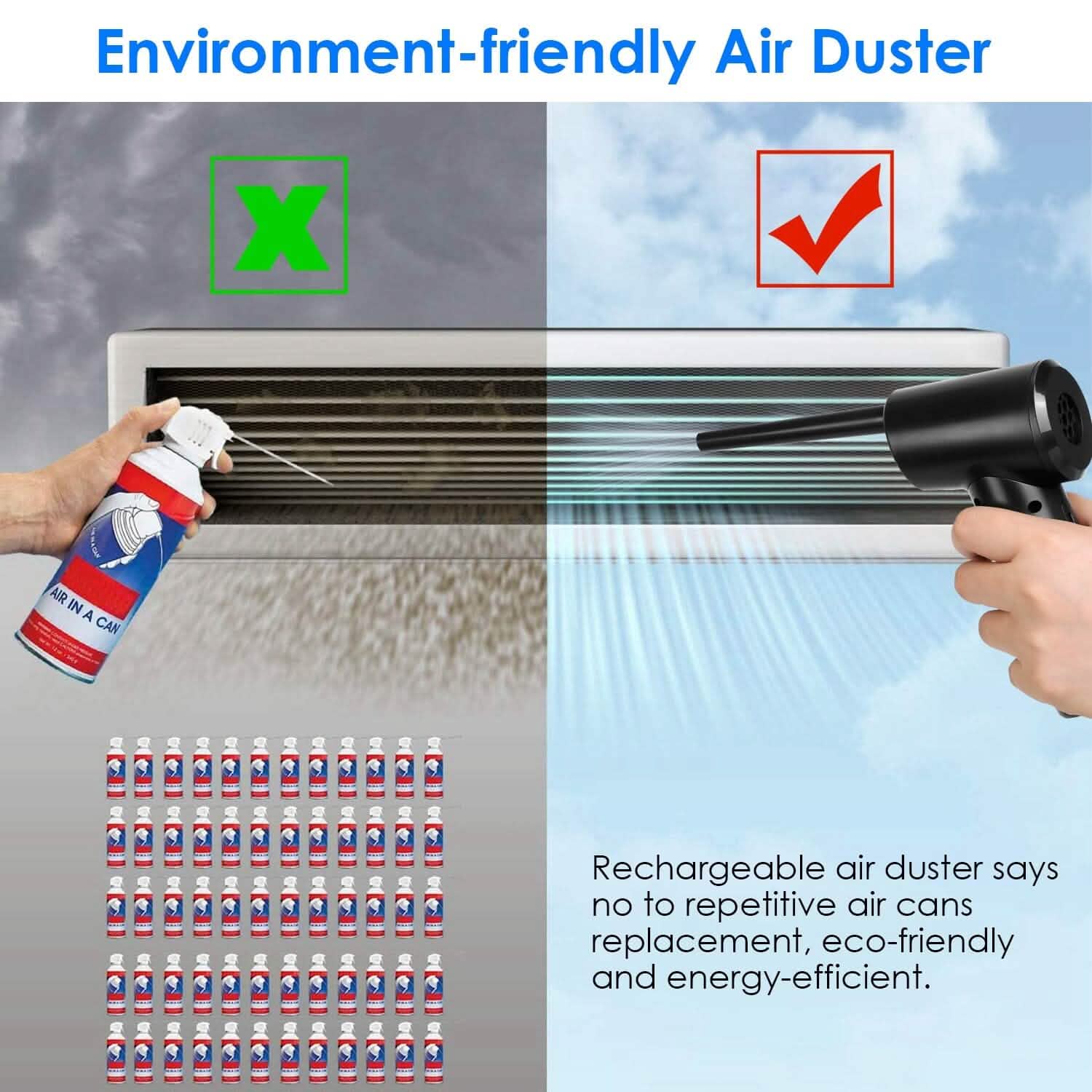 Electric Cordless Air Duster Blower for Computer Keyboard