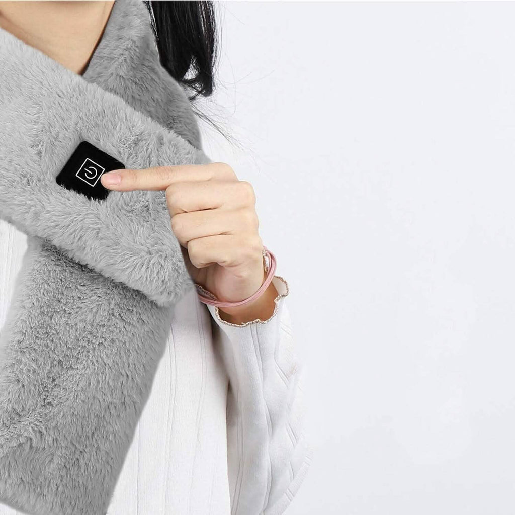 Electric Heated Scarf USB Heating Neck Shawl Soft Warm Scarves with 3 Heating Modes