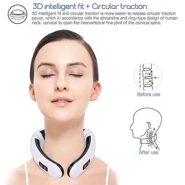 Electric Neck Massager and Pulse Back 6 Modes Power Control