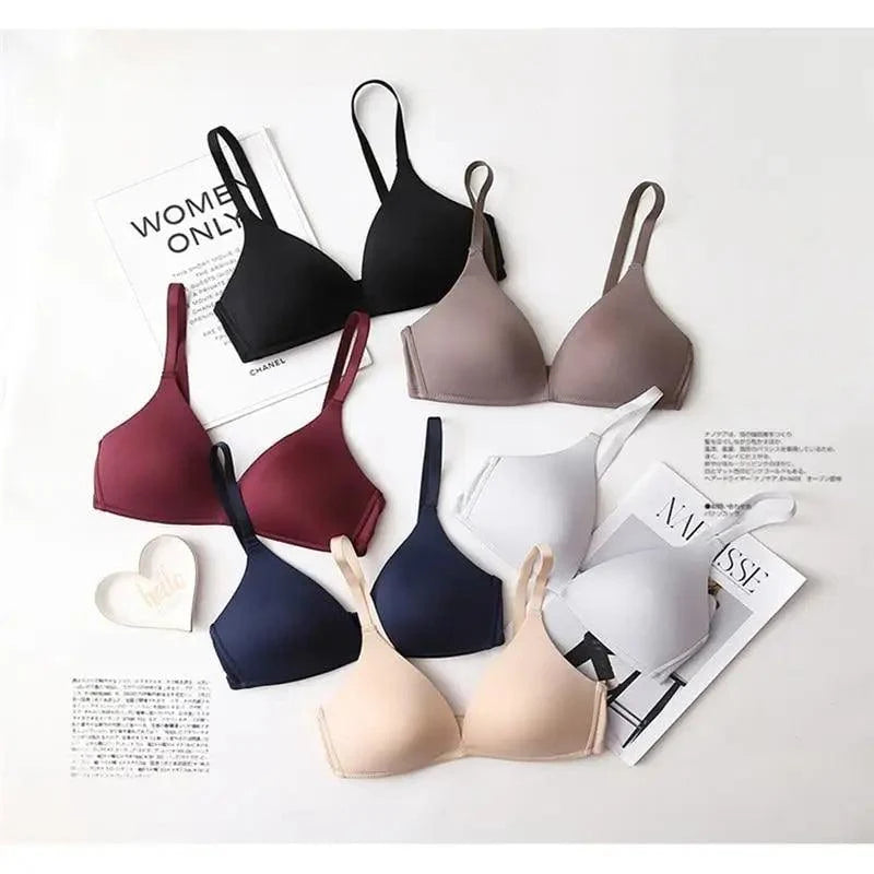 Elegance Seamless Bras for Women Push Up Bras No Wire Brassiere A B Cup Underwear Sexy Bra Three Quarters(3/4 Cup) Bras For Ladies