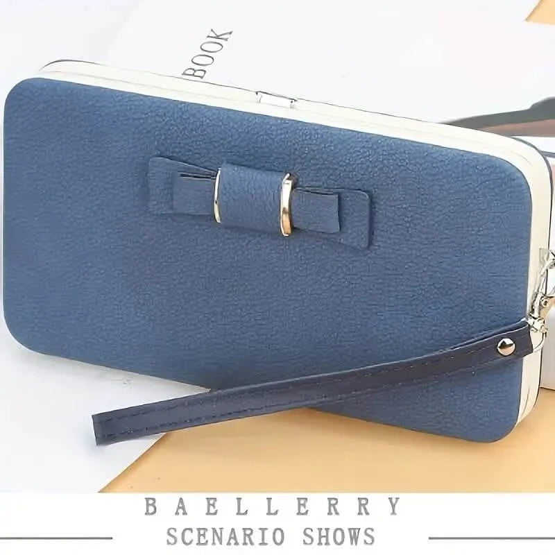 Elegant Bow Decor Phone Wallet