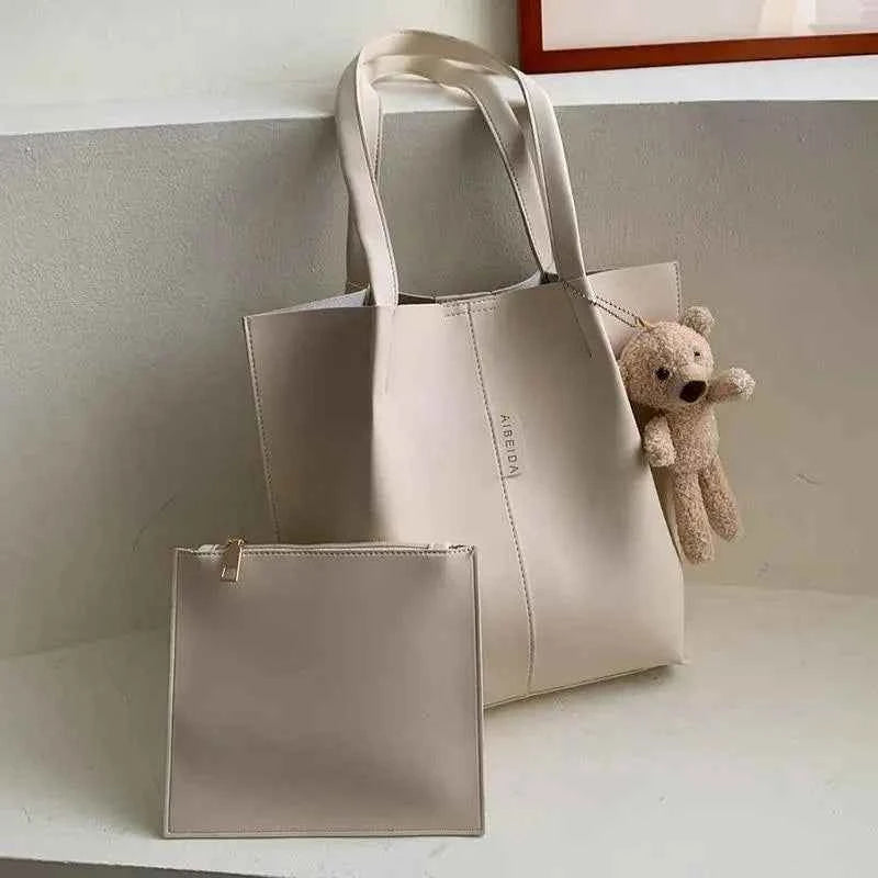 Elegant Ladies 2 piece set / suit Handbag Composite Bag Set Ladies Handbag Large Shoulder Bag Purse Bag Handbag For Females