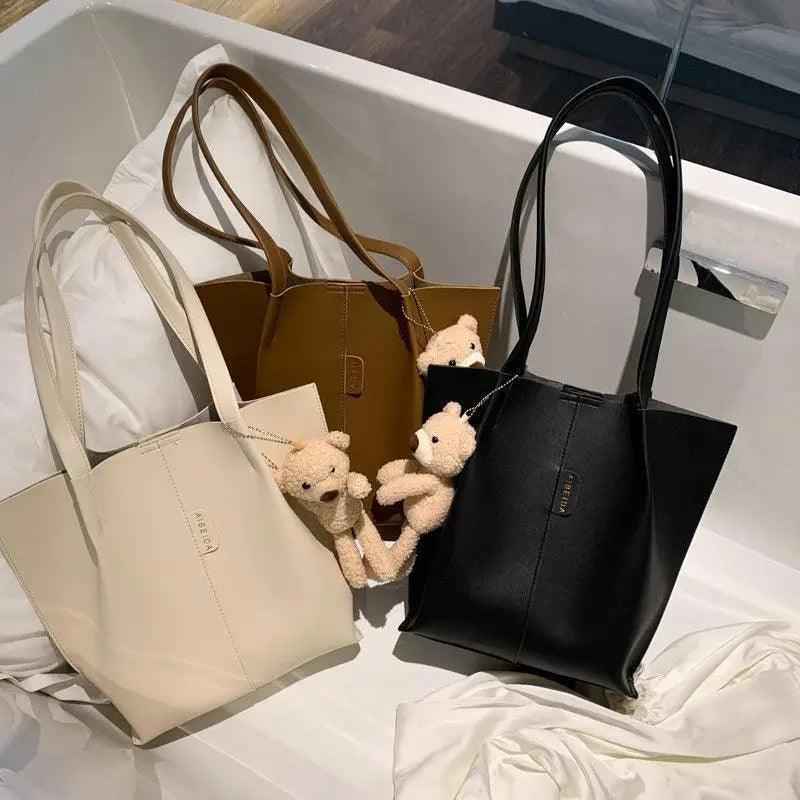 Elegant Ladies 2 piece set / suit Handbag Composite Bag Set Ladies Handbag Large Shoulder Bag Purse Bag Handbag For Females