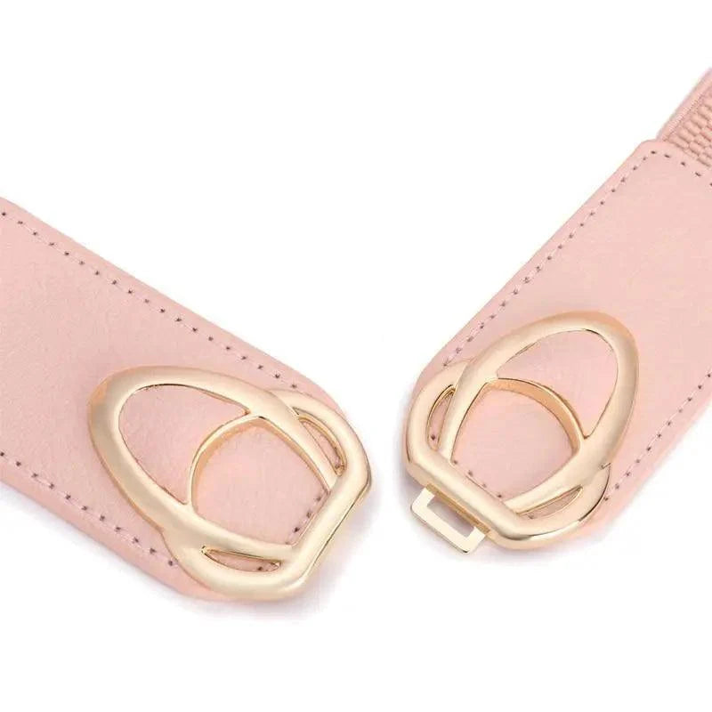 Elegant PU Leather Elastic Women Dress Belts Fashion Stretchy Thick Waist Dress Plus Size Waistbands For Women