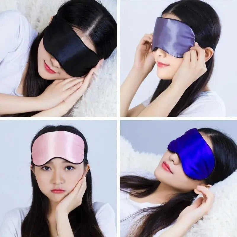 Elegant Soft Silk Eye Cover Sleeping Eye Mask Elastic Women Eye Patch Comfortable Super-Smooth Eye Mask For Sleep