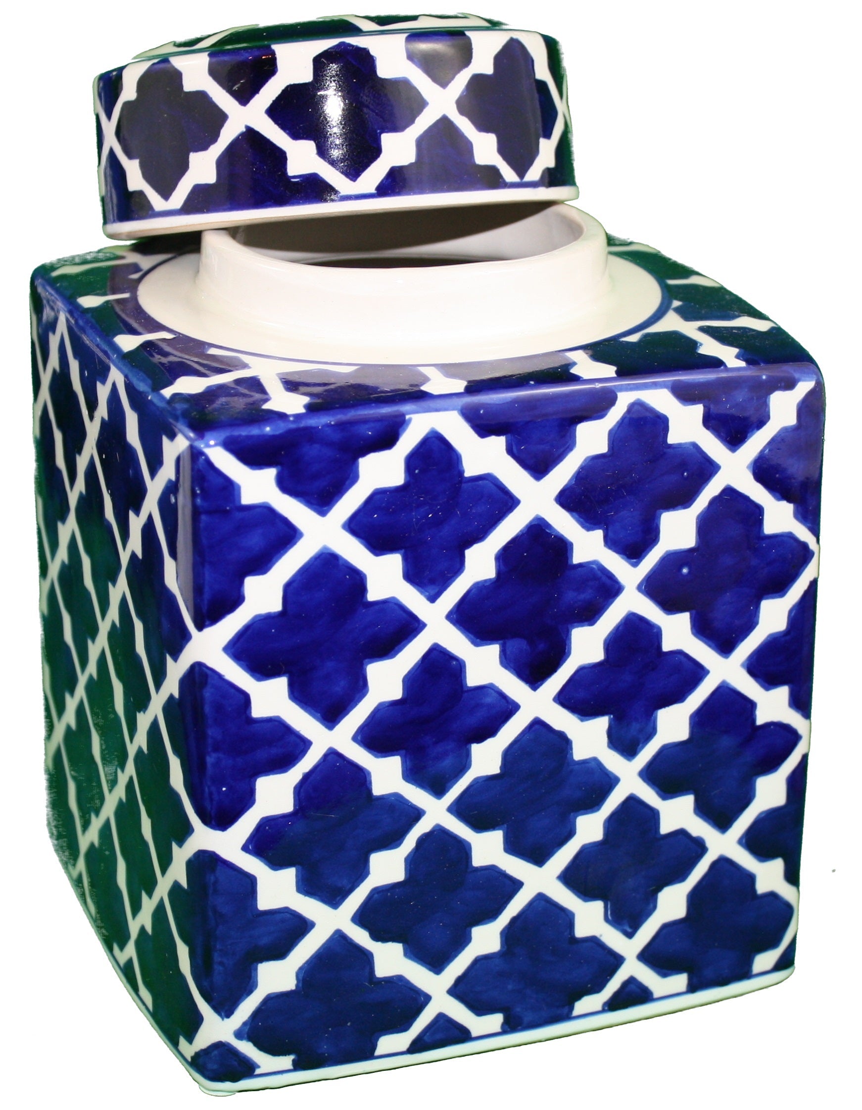 Ceramic Jar with Lid - 8.5 inch