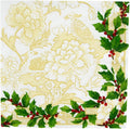 Holly Ceramic Ivory/Gold Luncheon Napkin