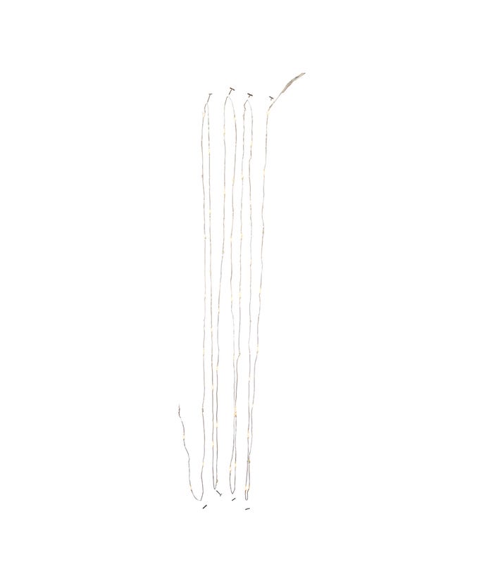 50-Light Battery-Operated Warm White Twinkle Fairy Silver Wire Lights