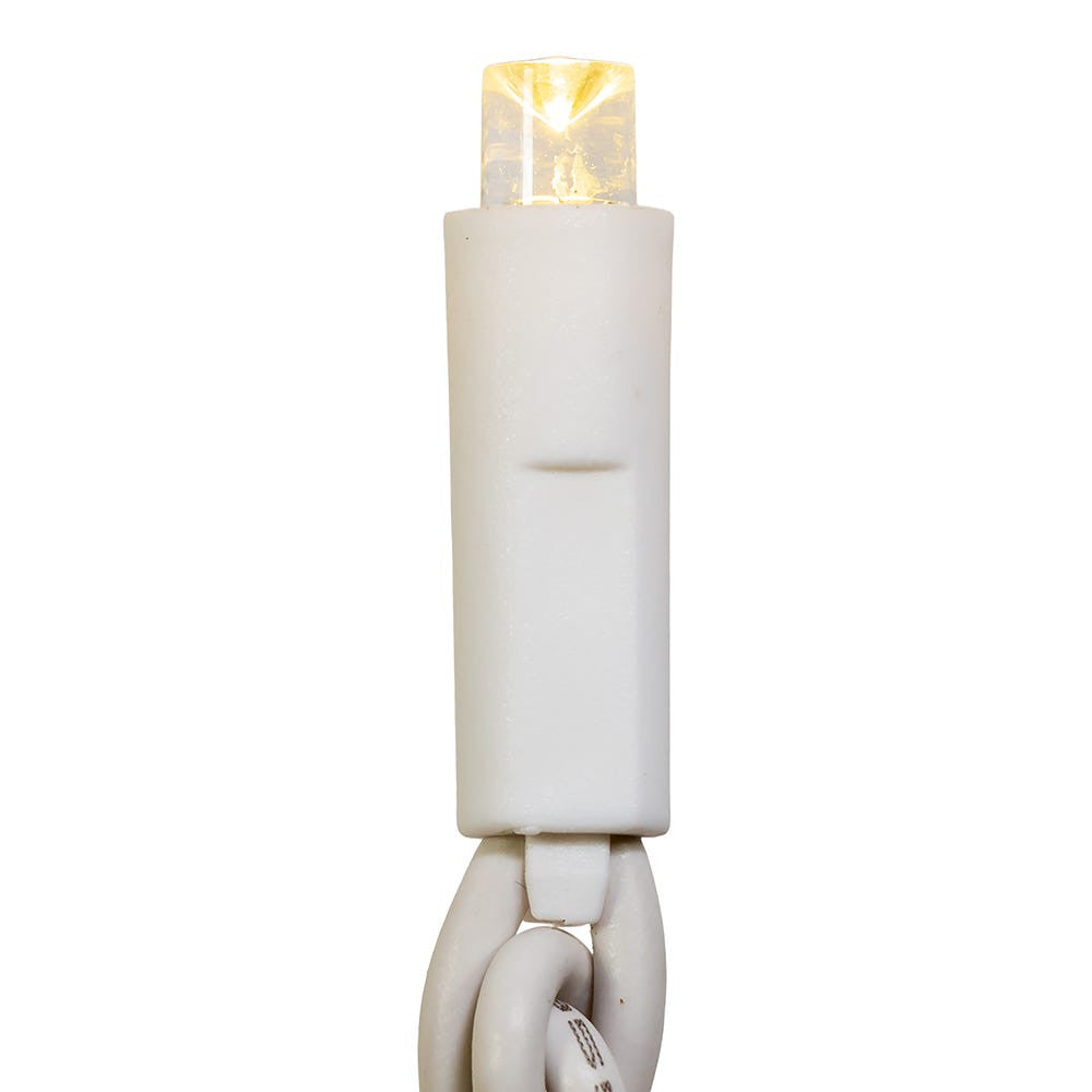 100-Light 5MM Warm White LED White Wire Light Set