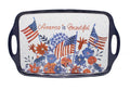 Stars and Stripes Rectangular Serving Tray With Handles