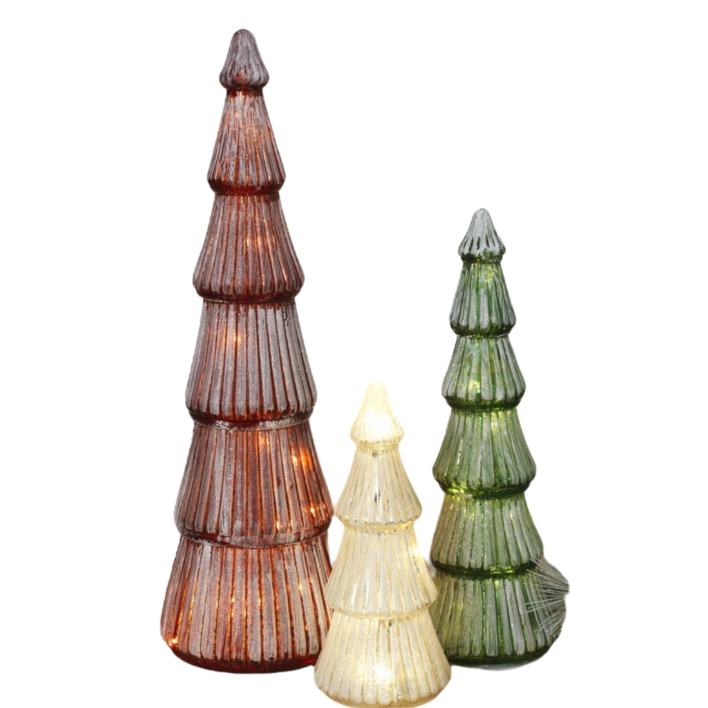 Mercury Glass Tree Trio