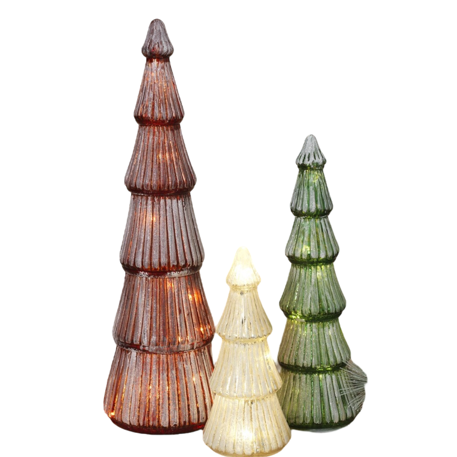 Mercury Glass Tree Trio