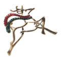Enamel Finish Pin - Reindeer