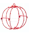 Red LED Foldable Metal Sphere - 6 Inch