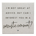 Small Talks Sign - Sarcastic Comment