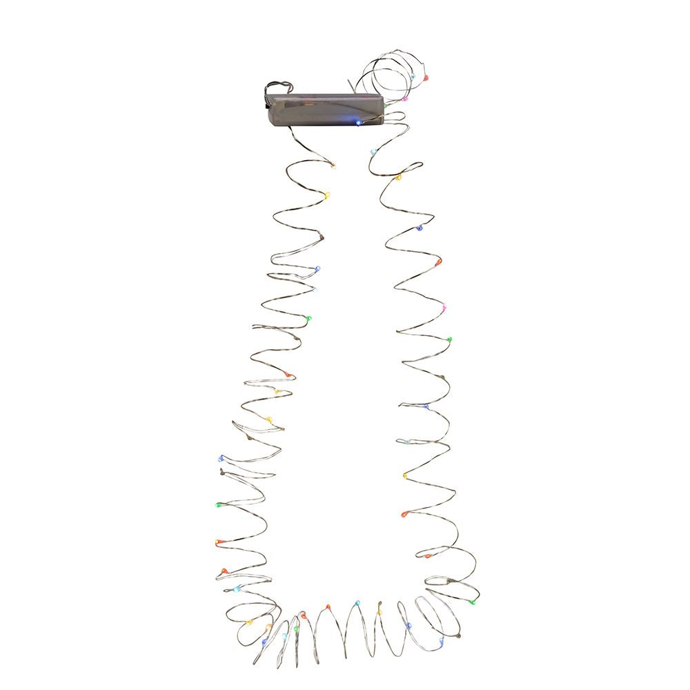 50-Light Battery-Operated LED Fairie Light Set - Multicolor