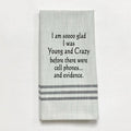 Dish Towel - Young And Crazy - Grey