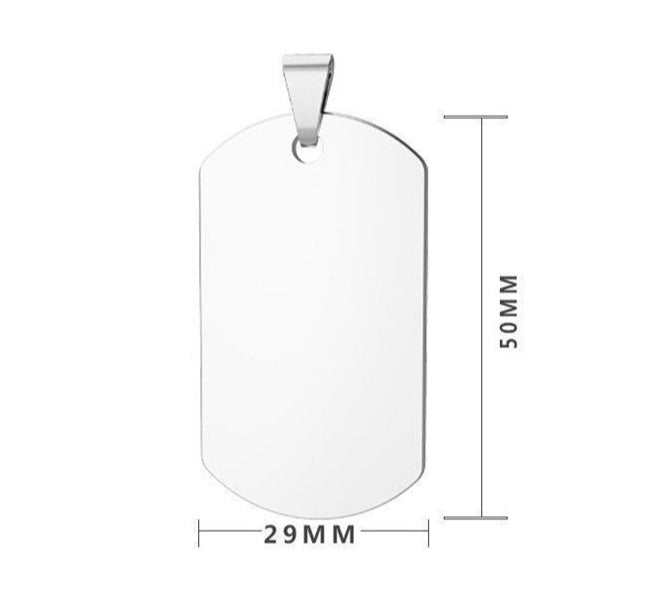 Custom Necklace Female Pendant Dog Tag Personalized Stainless Steel Ladies Birthday Gift