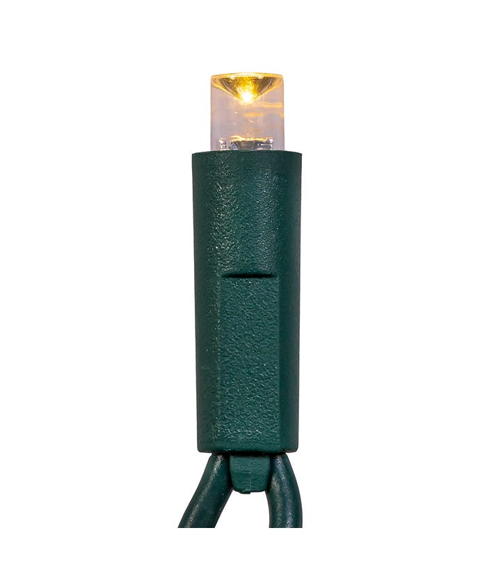 50-Light 5mm Warm White LED Green Wire Light Set