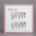 Classic White Acrylic Nails with Designs