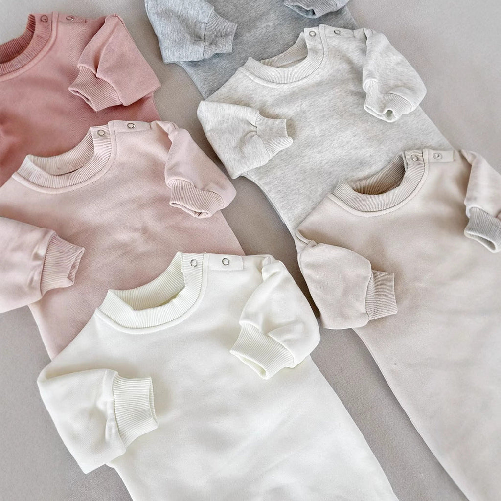 Children's Fleece Solid Color Stylish Thick Romper Jumpsuit