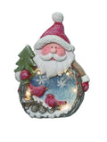Light Up Snow Scene Decor - Santa