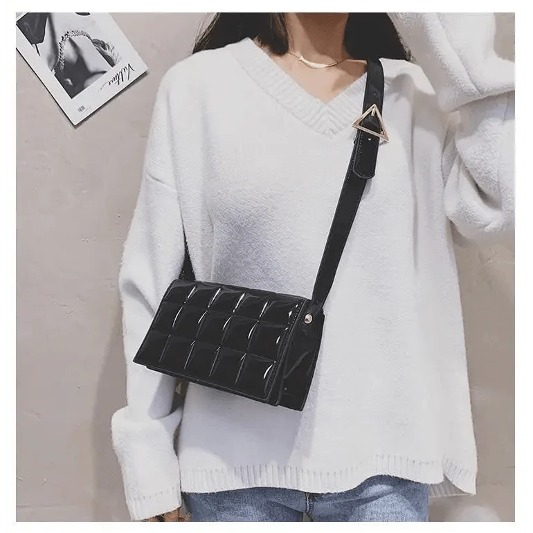 Fabulous Luxury Shoulder Bag Shiny Pu Leather Crossbody Bags For Women Small Flap Handbag Designer Female Messenger Bags