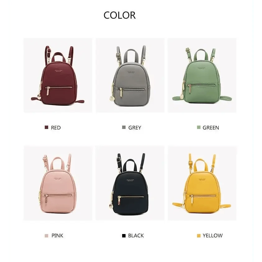 Famous Designer Mini Soft Touch Leather Small Backpack For Female And Girls Fashionable Ladies Bagpack Shoulder Bag