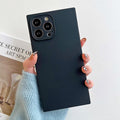 Fashion Candy Color Square Soft Silicone Phone Case For iPhone 13 11 12 Pro Max Bumper Shockproof Cover Square Silicone Camera Case Ultra Thin Lightweight Silky Soft Case Compatible with iPhone