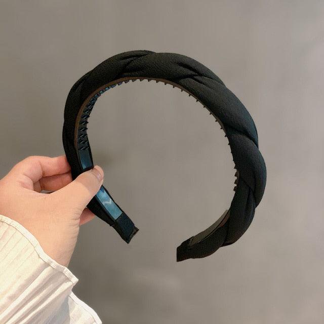 Fashion Hair Band Twist Solid Color Folds Pattern Hair Hoop Headbands Designer Hairband Gorgeous Hair Accessories For Women