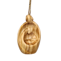 Modern Style Nativity Scene Ornament - Olive Wood - 2 Inch