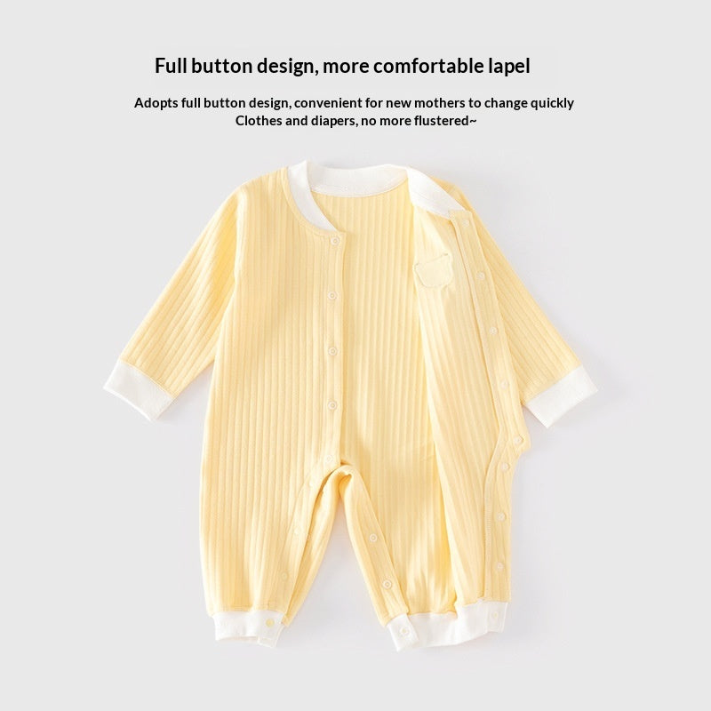 Infant Clothing Class A Pure Cotton Seamless Onesie Baby Pajamas Winter Underwear Crawling Suit