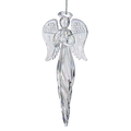 Angel Finial Glass Ornament - Holding a Tree