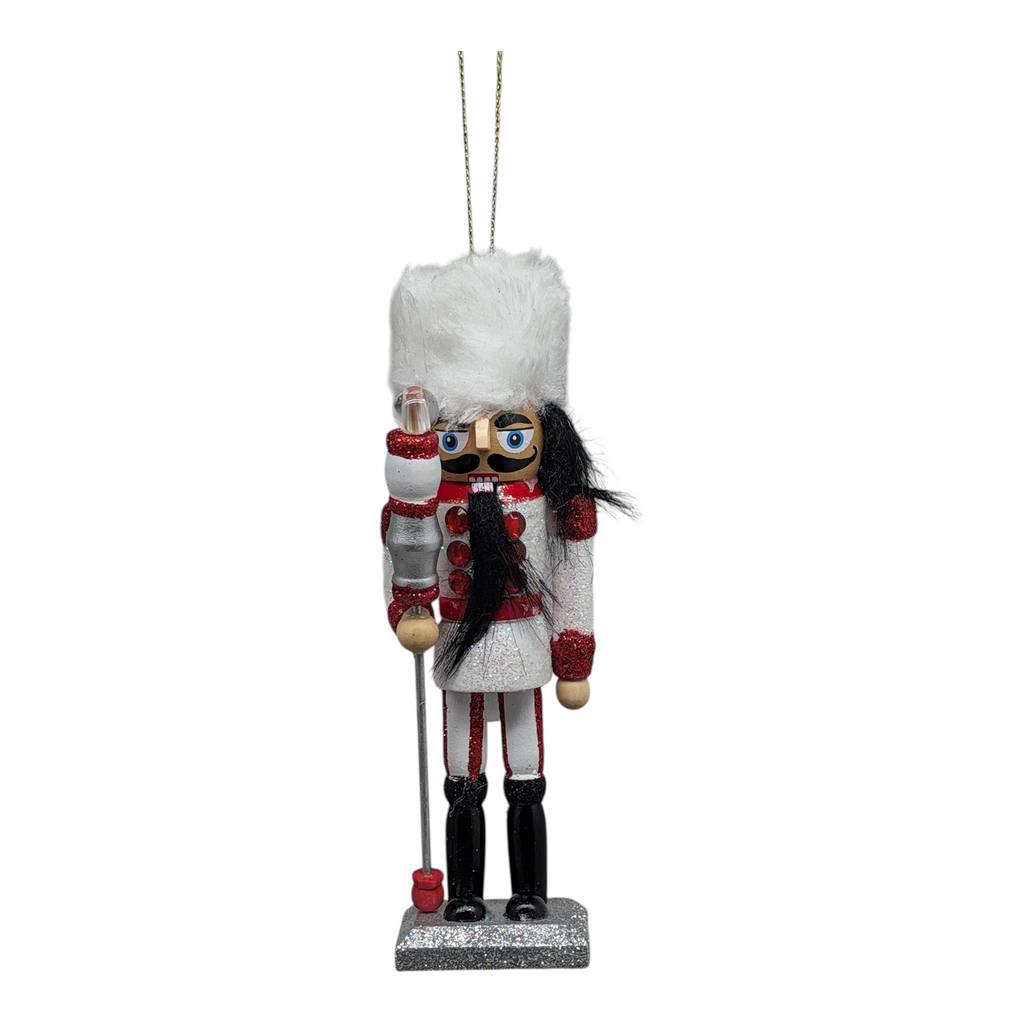 Hollywood 6 inch Wooden Nutcracker - White Fur Hat