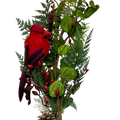 Cardinal Holiday Floral Stem