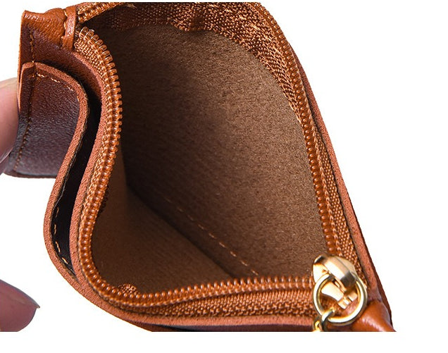 Ultra-thin new card bag for women, small and simple multi-card zipper change bag, large-capacity ID card holder, card holder.