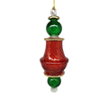 Egyptian Glass Two Tone Scalloped Vase Ornament