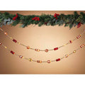 79" Lighted Twinkling w/ Green Glass Candy Garland