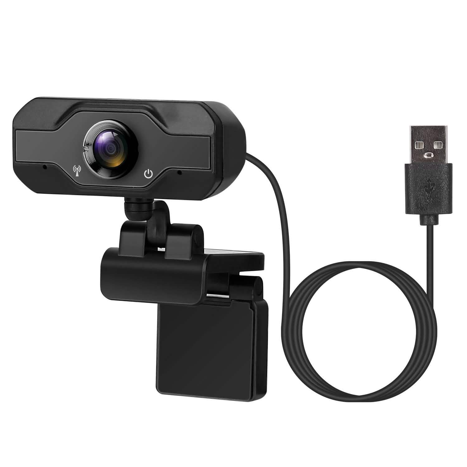 FHD 1080P USB Webcam with 360° Rotatable Clip